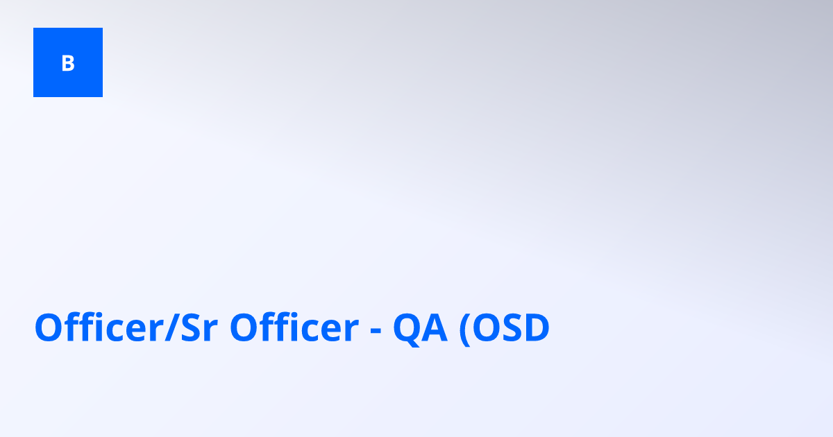Officer/Sr Officer - QA (OSD)- Sarigam - Walkin Interview at Pune on 31st Aug-BIG PHARMA JOBS-Vapi, Gujarat, India-2 to 8 years Officer/Sr Officer - QA (OSD)- Sarigam - Walkin Interview at Pune on 31st Aug-BIG PHARMA JOBS-Vapi, Gujarat, India-2 to 8 years
